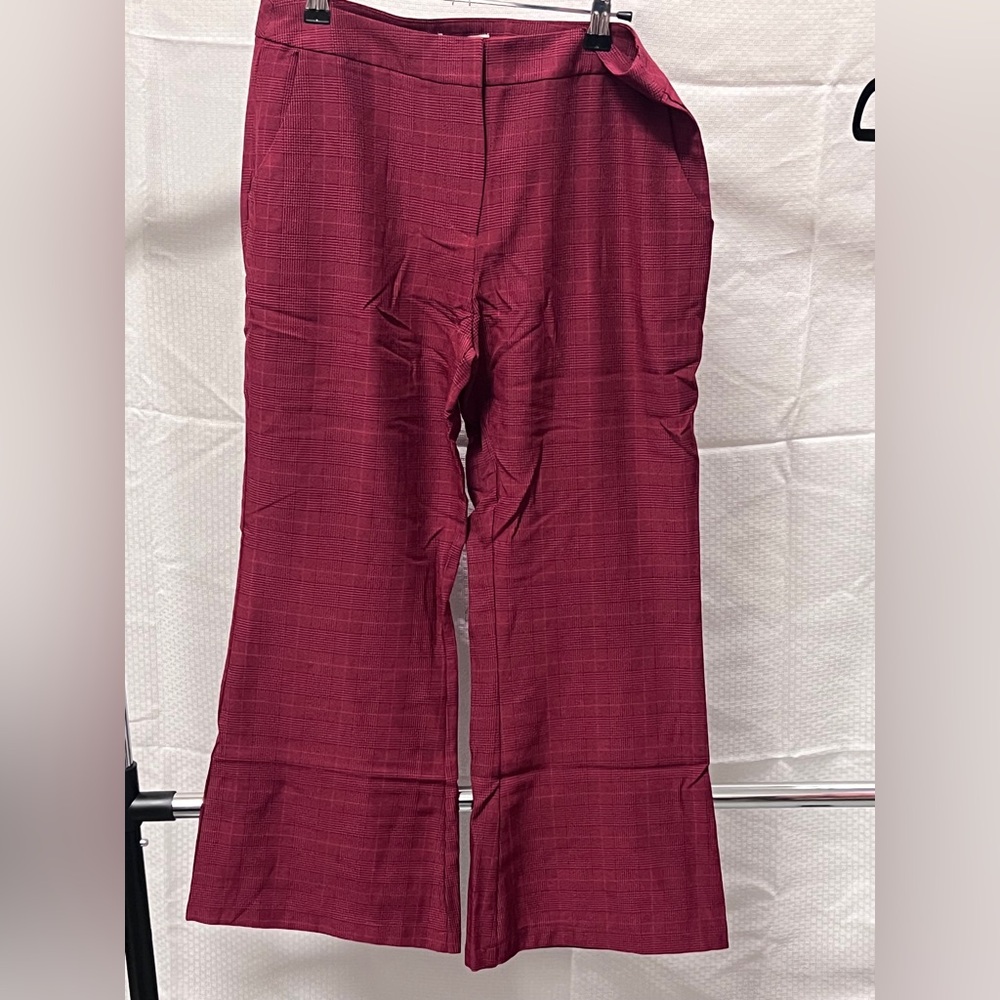 Umgee Women's Wide Leg Pants in Rich Burgundy